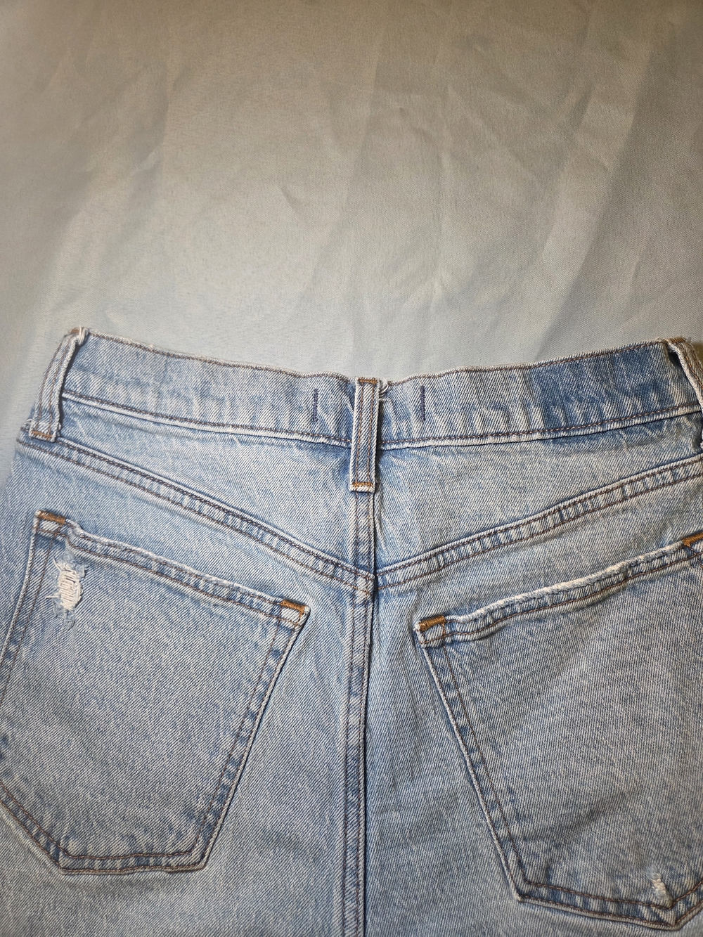 Abercrombie & Fitch Dad Short High Rise Womens 27  Distressed Denim Shorts - Picture 10 of 13